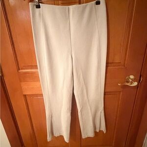 lululemon athletica off white Ribbed Knit Capri Pants with Ankle Slits
